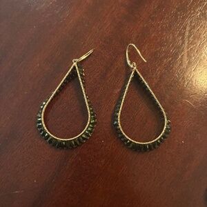 Green teardrop earrings